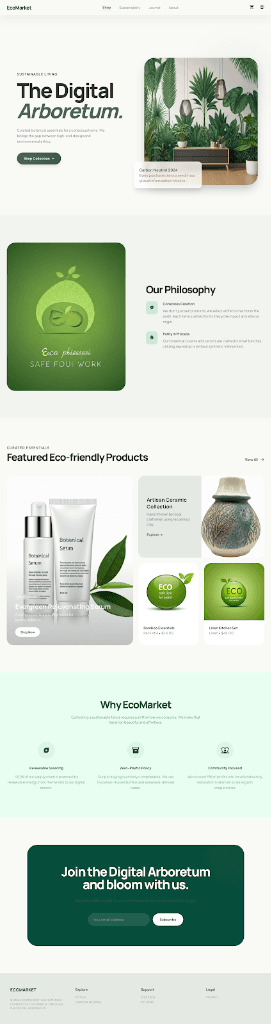 EcoMarket — Landing de productos destacados