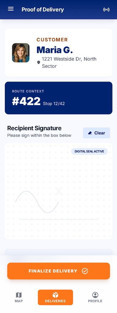 Logistika — Firma digital del receptor