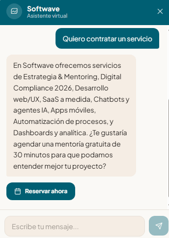 Asistente Virtual Softwave — conversación real